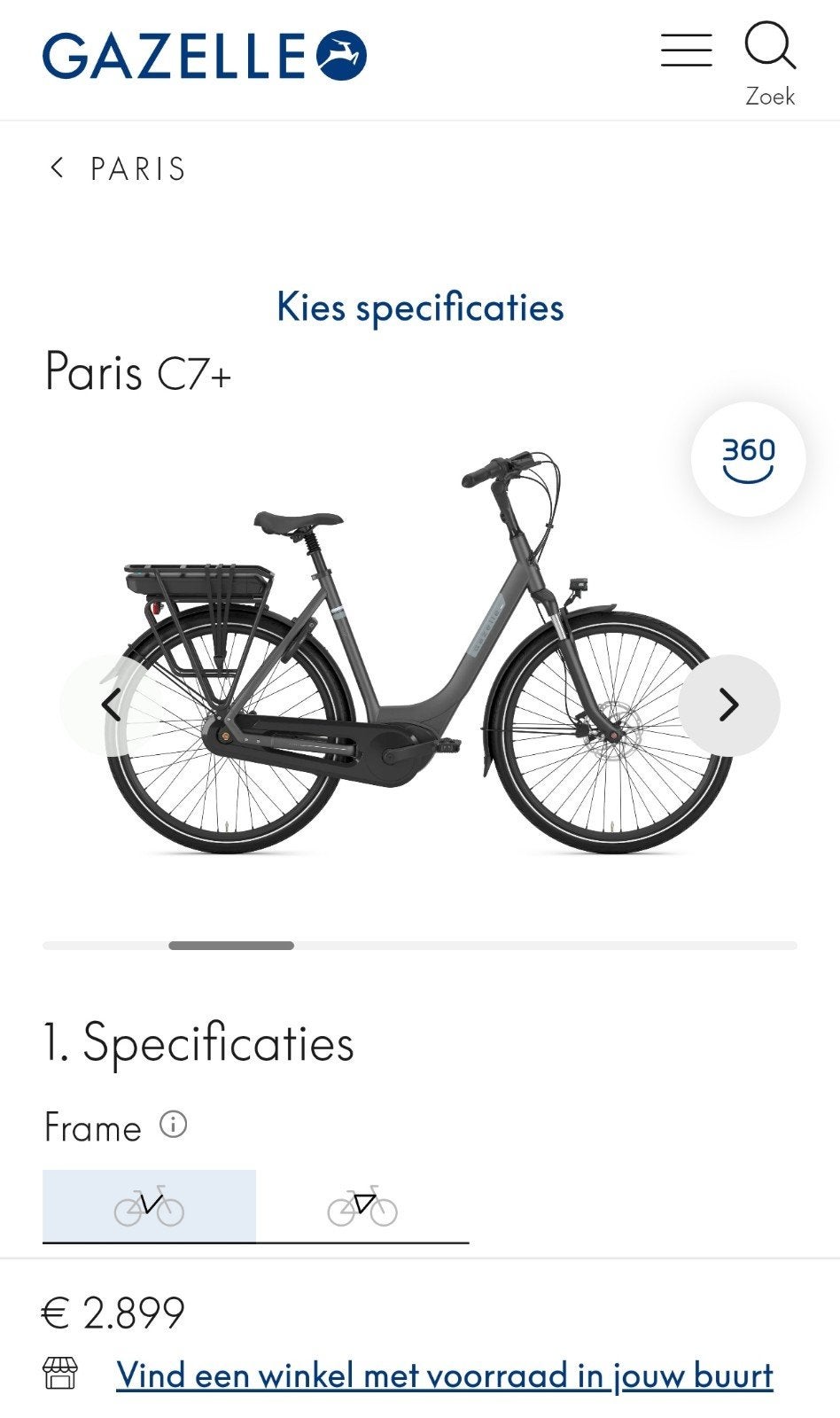 Foto 15 van Gazelle Paris C7+ 2025 500Wh Bosch Smart L - Slechts 72Km !
