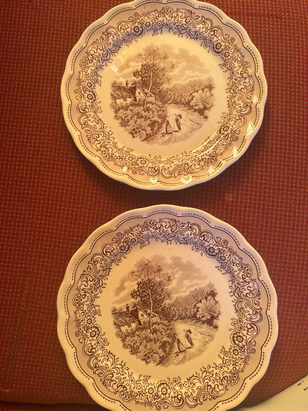 Set van 2 vintage Swiss Landscape borden, Made in Italy, Ophalen of Verzenden