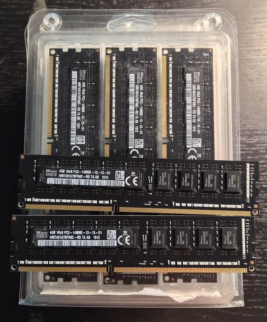partij 46x SK Hynix 4GB 1Rx8 PC3-14900E-13-13-D1 DDR3 RAM, SK Hynix, Verzenden, DDR3, Zo goed als nieuw