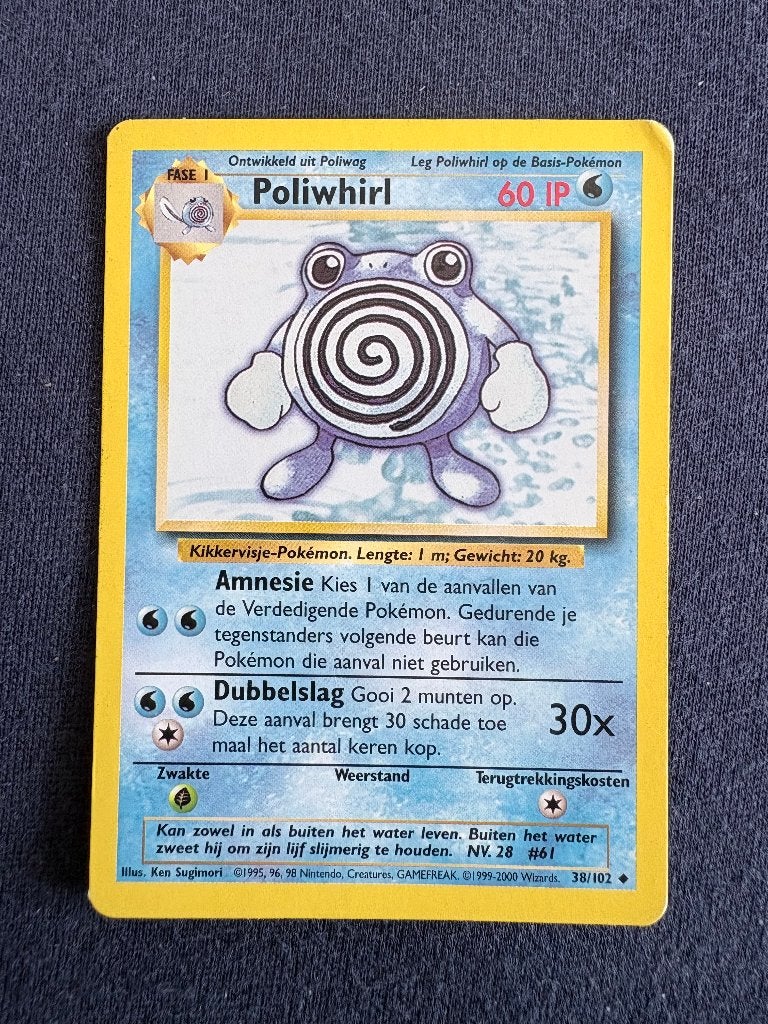 Poliwhirl - Base 38/102 - Excellent, Ophalen of Verzenden, Nieuw