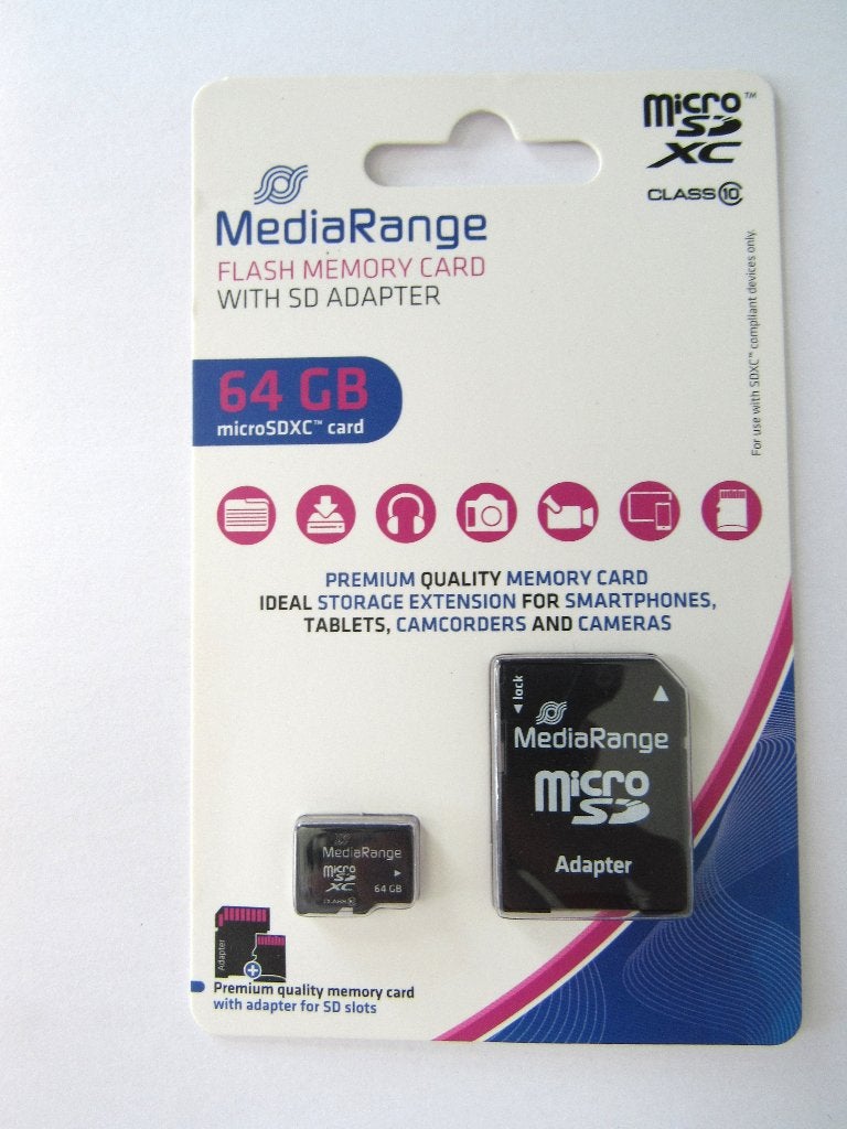 MediaRange micro SD kaart 64GB nieuw, SD, Geschikt voor Full HD video, Postadres, Ophalen of Verzenden