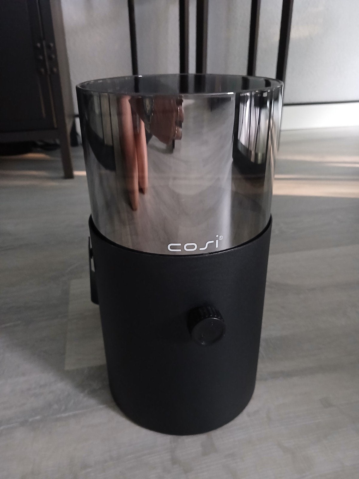 cosi gaslantaarn zwart met smoked glas en 6 gas flesjes, Tuin en Terras, Ophalen, Zo goed als nieuw