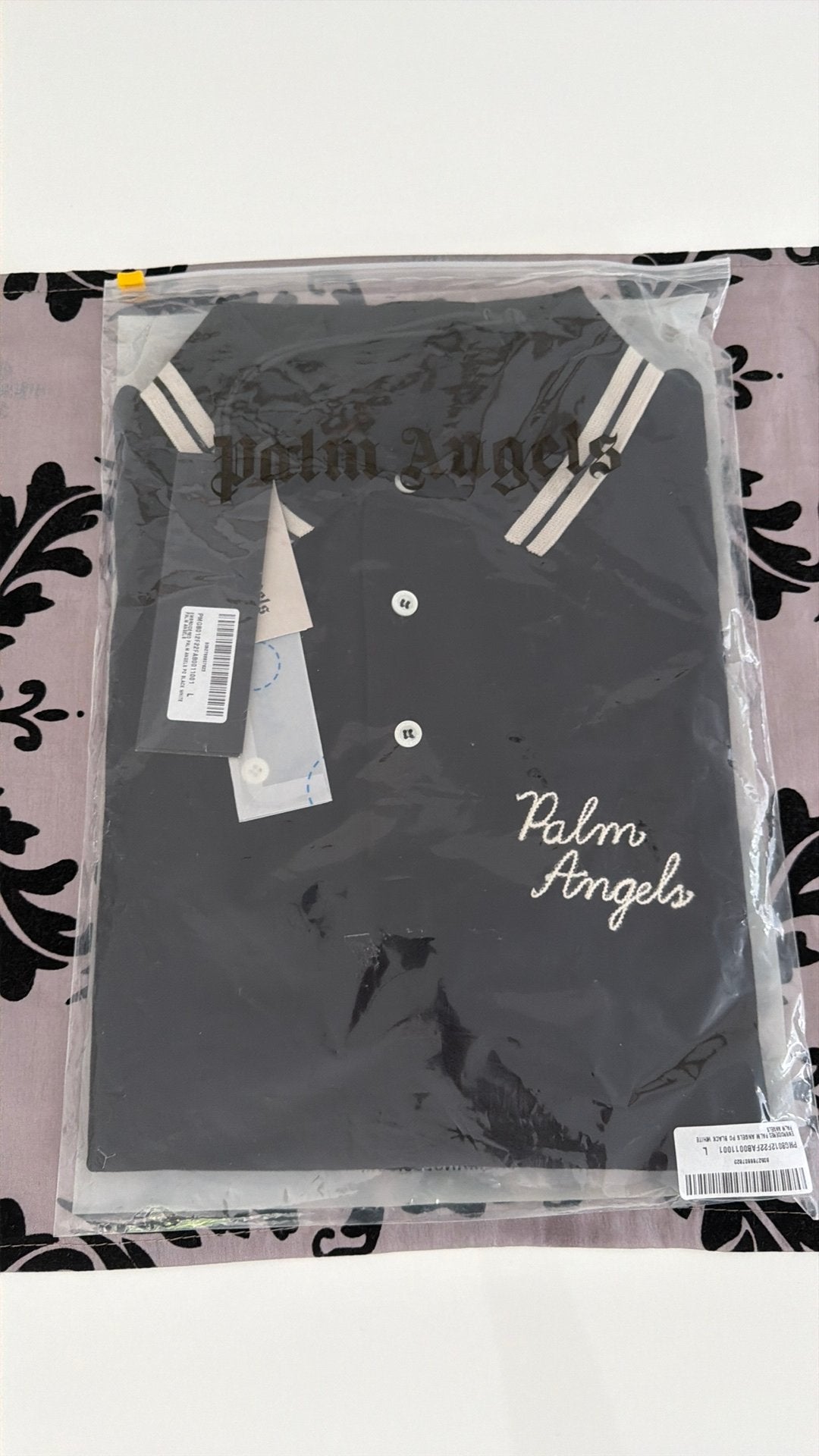 Mooie zwarte Palm Angels poloshirt maat L, Verzenden, Nieuw, Maat 52/54 (L), Zwart