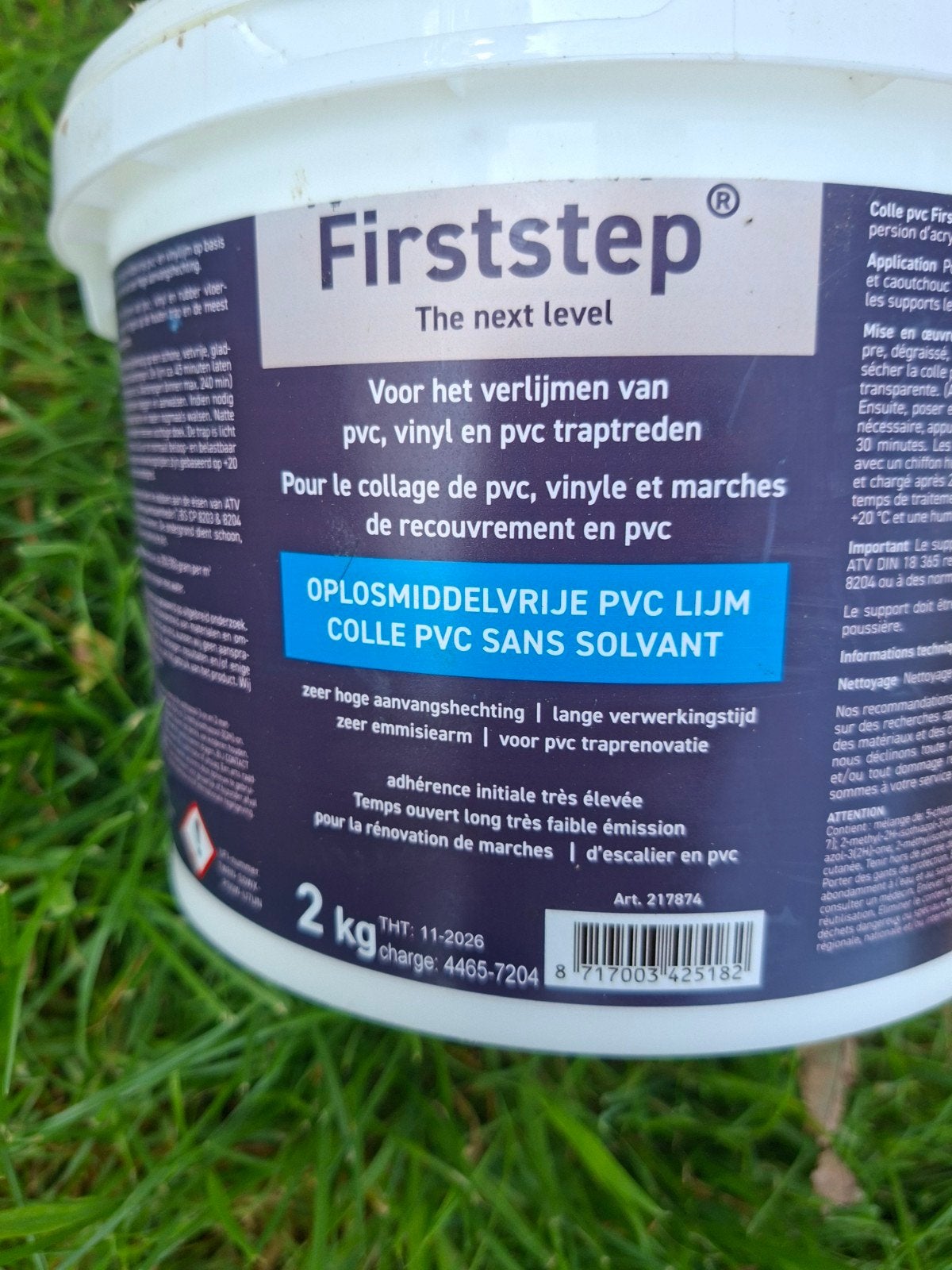 Firststep oplosmiddelvrije PVC lijm - 250 gram over, Ophalen