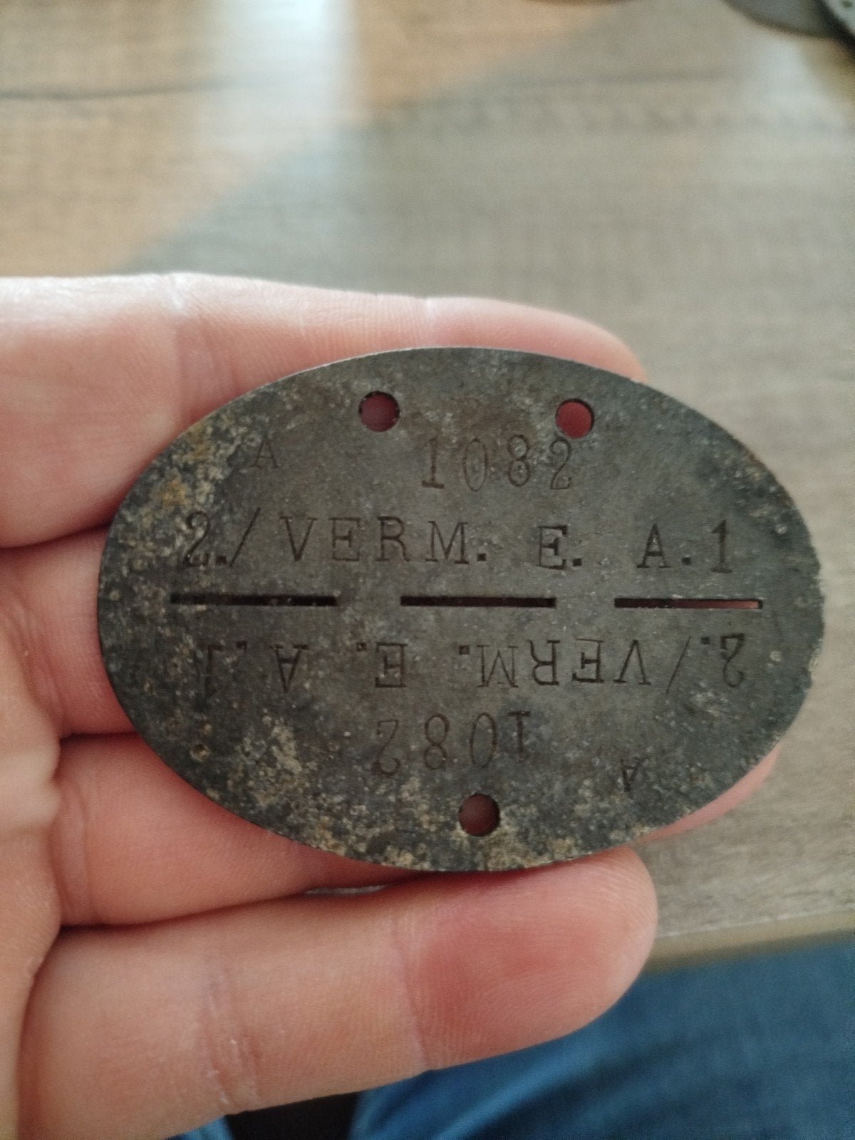 Wehrmacht Erkennungsmarke duits wo2, Verzamelen, Ophalen of Verzenden, Duitsland, Embleem of Badge