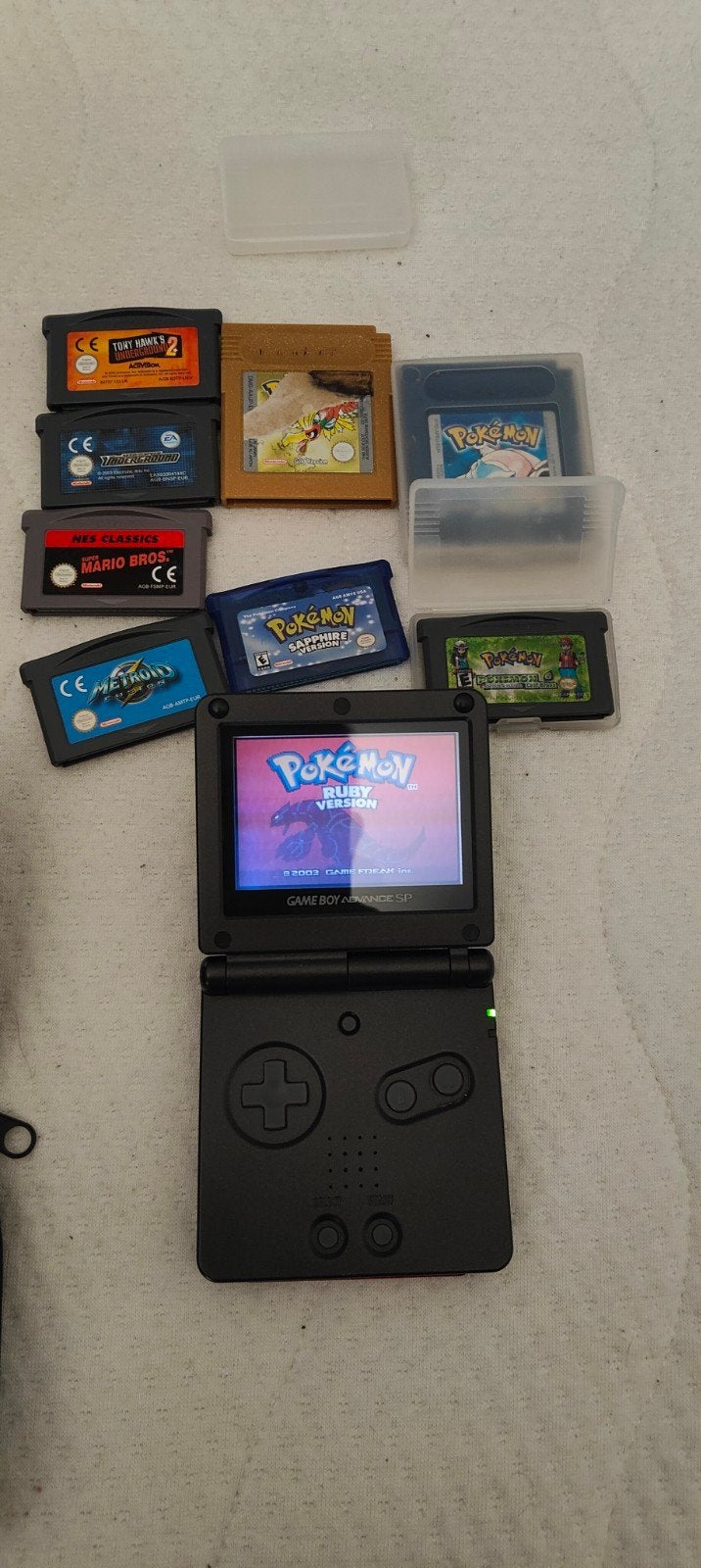 Nintendo advance sp zwart, Spelcomputers en Games, Spelcomputers | Nintendo Game Boy, Ophalen of Verzenden, Zo goed als nieuw