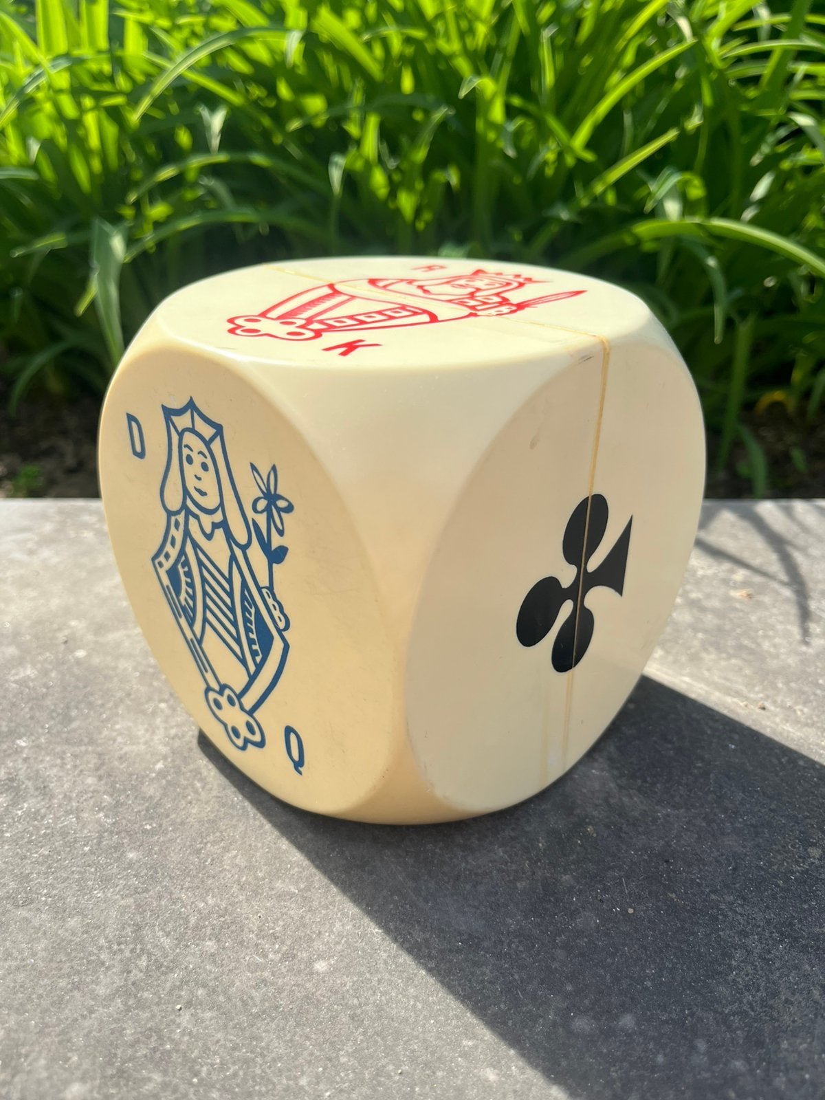 Vintage Franse poker dobbelsteen die uit 2 delen bestaat, Gebruikt, ?, ?, ?