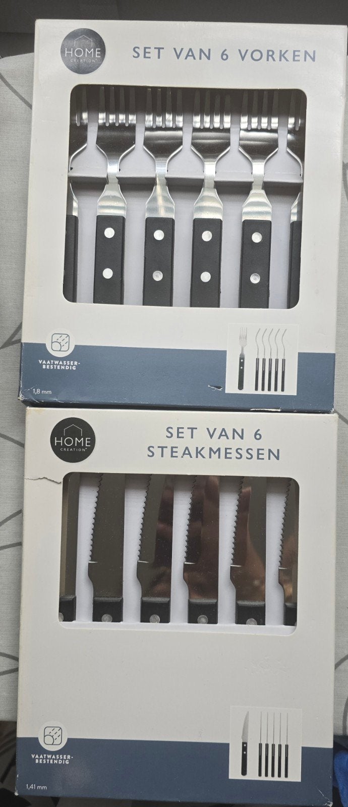 bestekset, Ophalen, Nieuw
