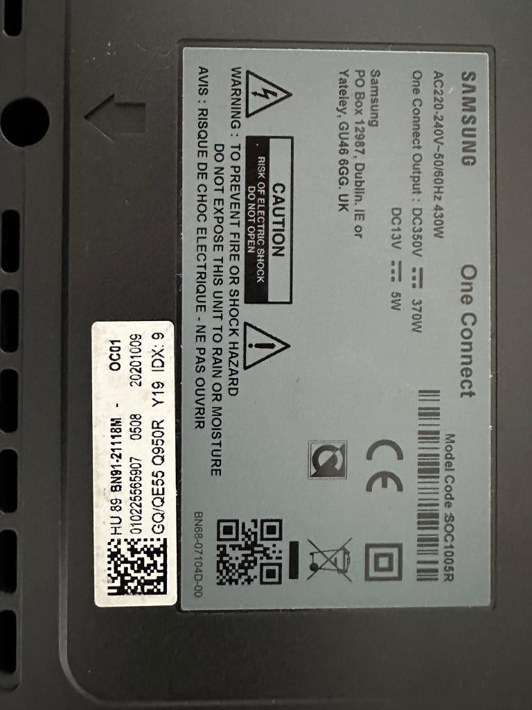 Samsung One Connect Box tbv QLED tv (model qe55q950rbl), Ophalen, Zo goed als nieuw
