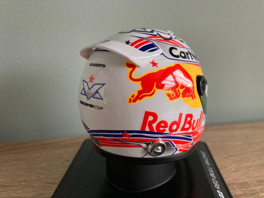 ✅ Max Verstappen 1:4 helm United States GP 2022 Red Bull, Ophalen of Verzenden, Nieuw, Formule 1