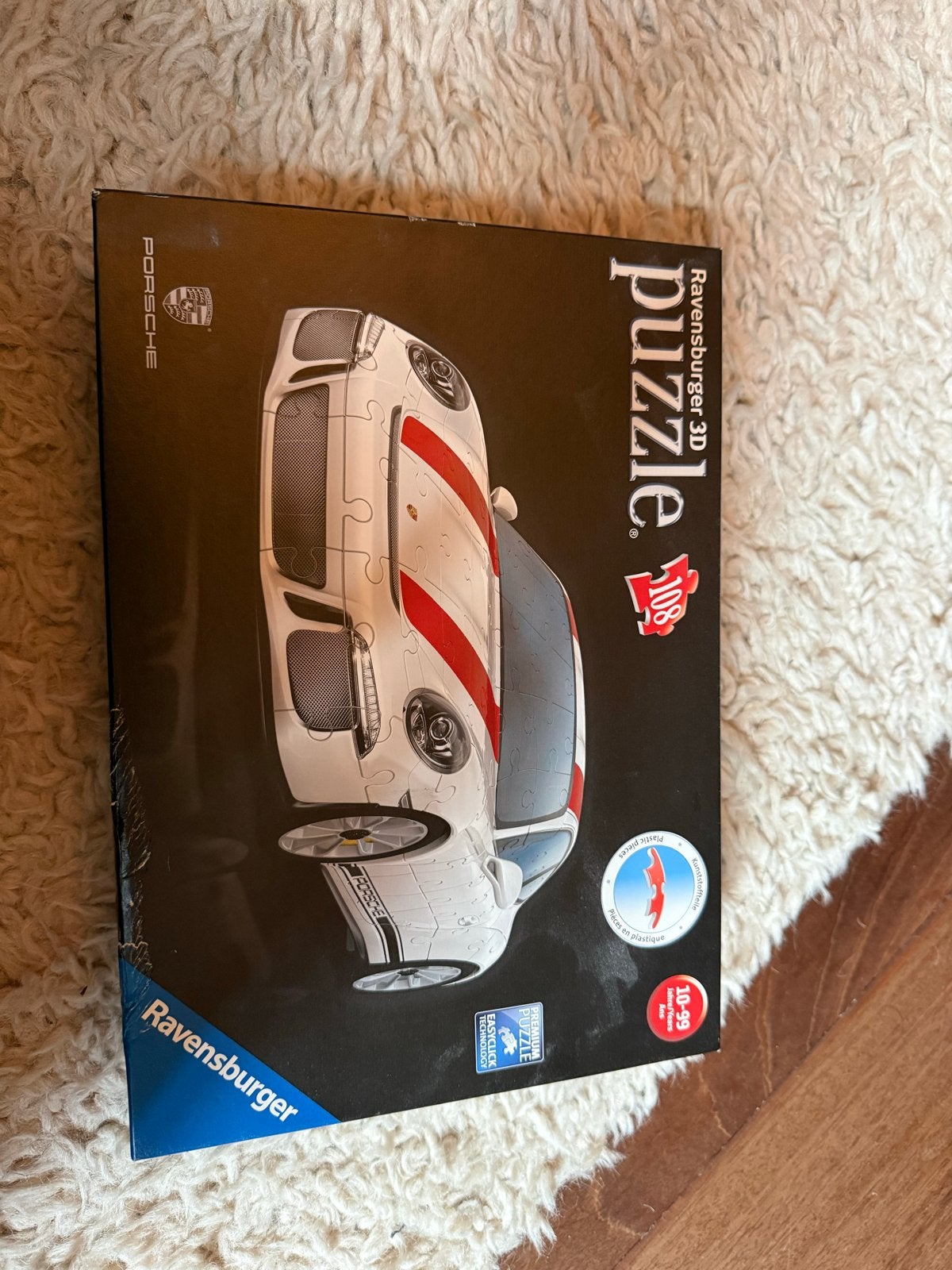 Ravensburger 3D Porsche 911R Puzzel 108 stukjes, Voertuigen, Ophalen of Verzenden, Zo goed als nieuw, Kunststof