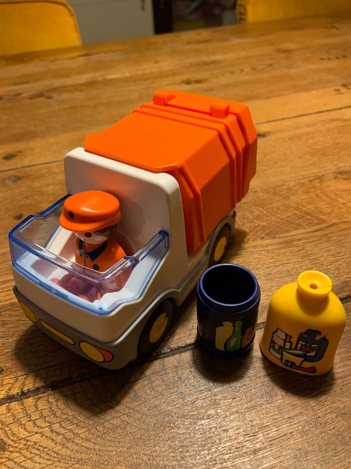 Playmobil 123 vuilniswagen, Gebruikt, Complete set, Voertuig, 1.2.3