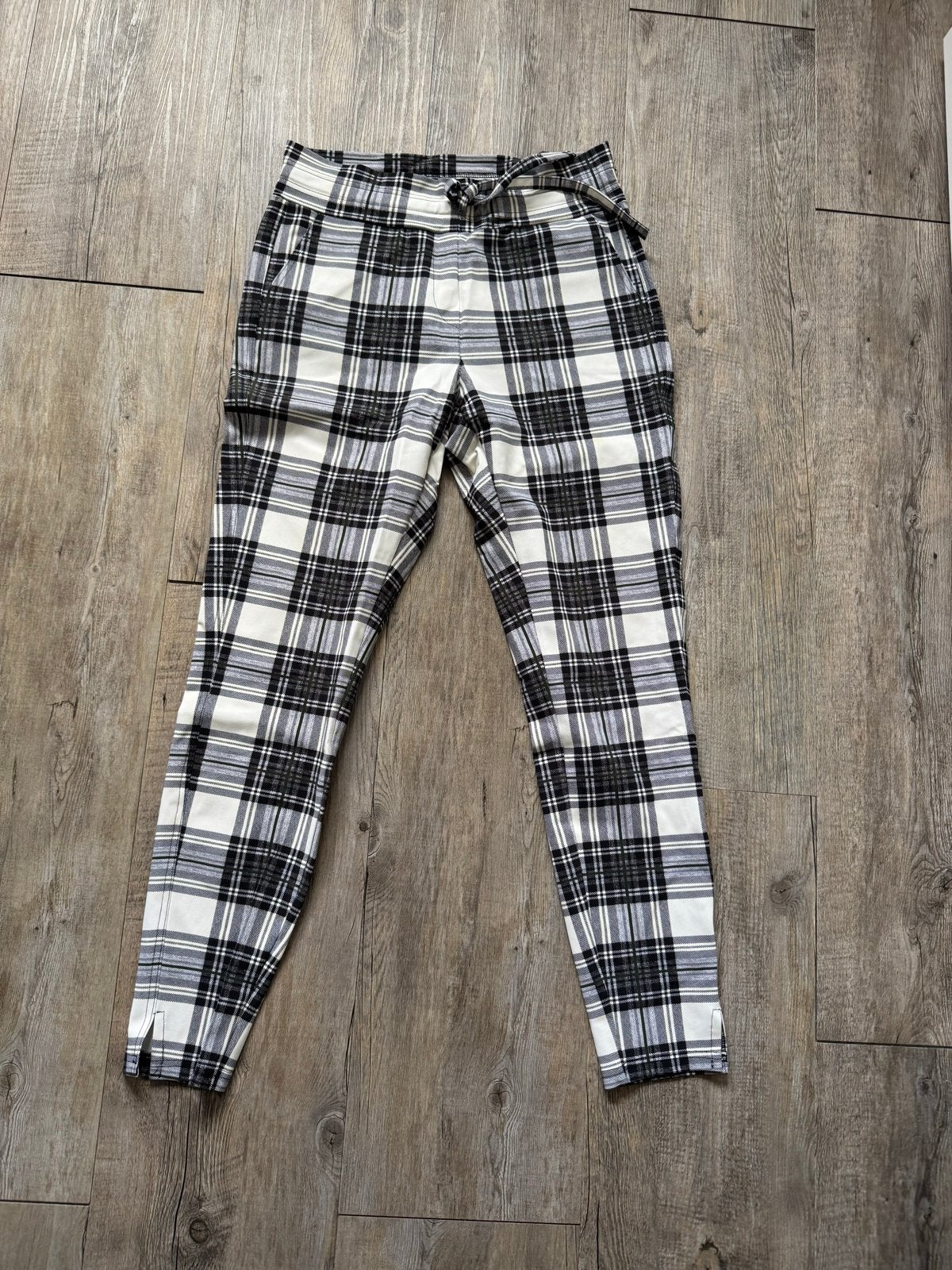 Studio Anneloes downstairs bonded plaid trouser - Maat L, Zwart, Maat 42/44 (L), Ophalen of Verzenden, Zo goed als nieuw