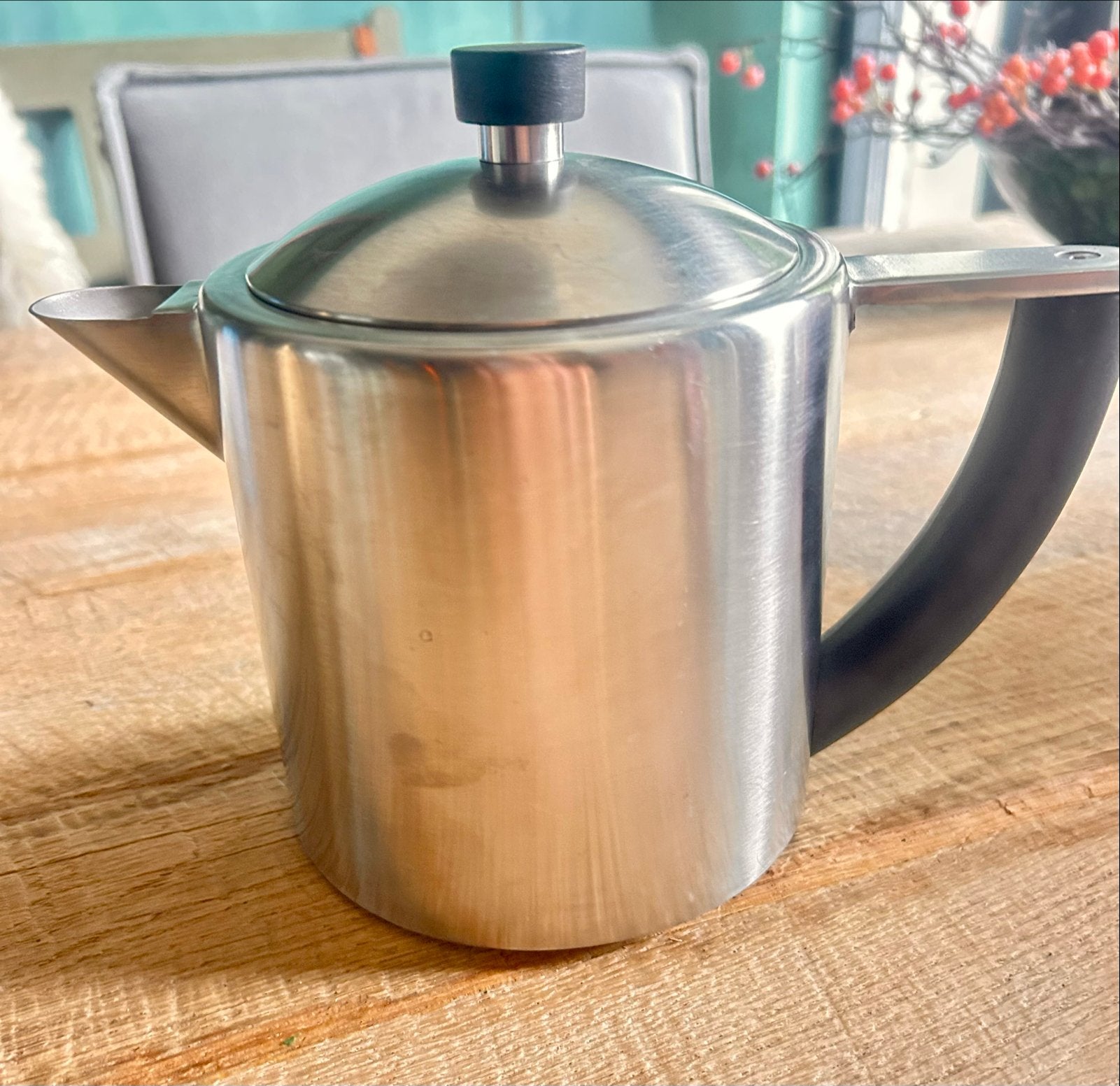 Zack theepot met zeef, Theepot/fluitketel, Zilver, Ophalen of Verzenden, Zo goed als nieuw