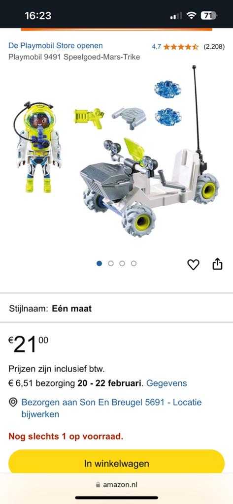 Playmobile mars-strike, Kinderen en Baby's, Speelgoed | Playmobil, Ophalen of Verzenden, Zo goed als nieuw, Complete set