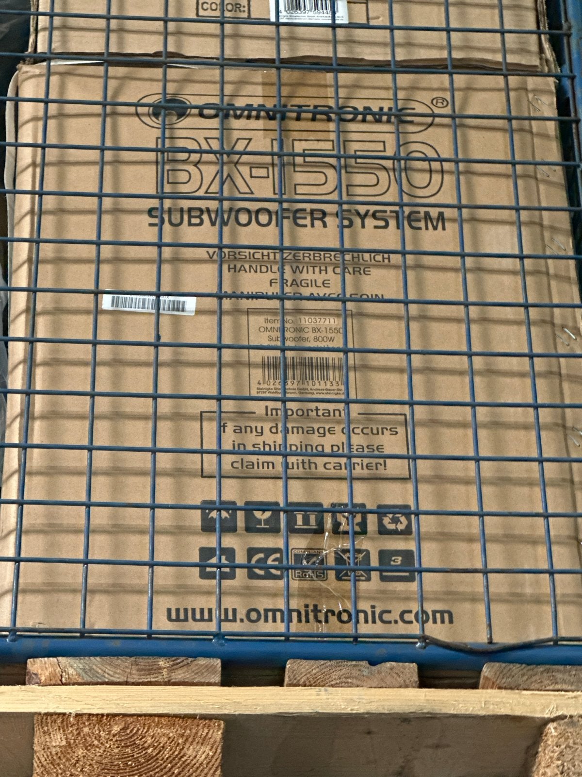 Omnitronic BX-1550 Subwoofer - Nieuw in doos, Ophalen of Verzenden, Nieuw, Subwoofer, Overige merken