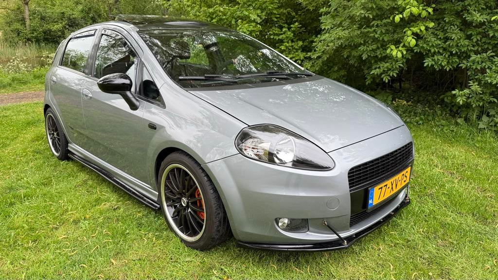 Uniek! Fiat Punto 1.4 16V Turbo Panoramadak Maxton Pakket, Auto's, Voorwielaandrijving, 1145 kg, Zwart, 4 cilinders