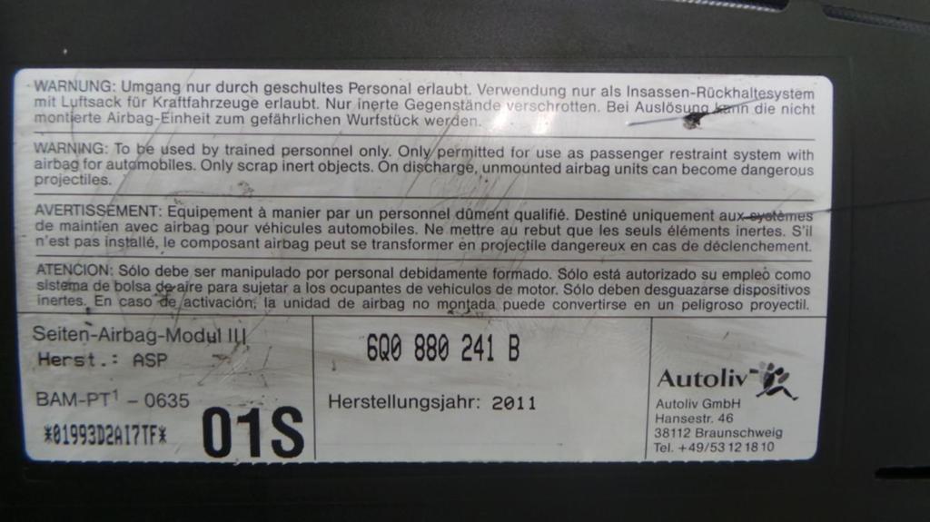 SKODA FABIA 1.2 TDI GREENLINE AIRBAG LINKS 2011, Ophalen of Verzenden, Gebruikt, Stiba lid