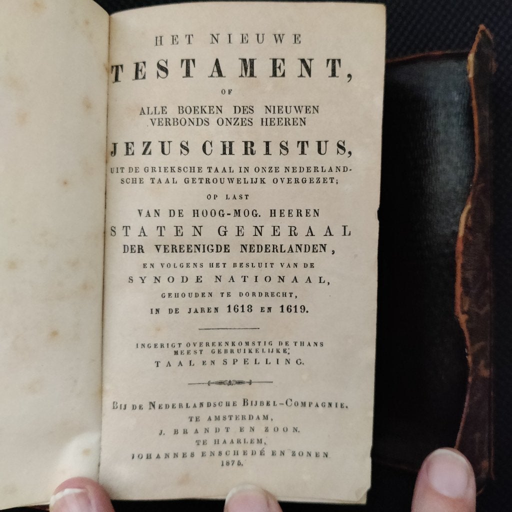 Antieke Zakbijbel: Het Nieuwe Testament & Psalmen (1875), Ophalen of Verzenden