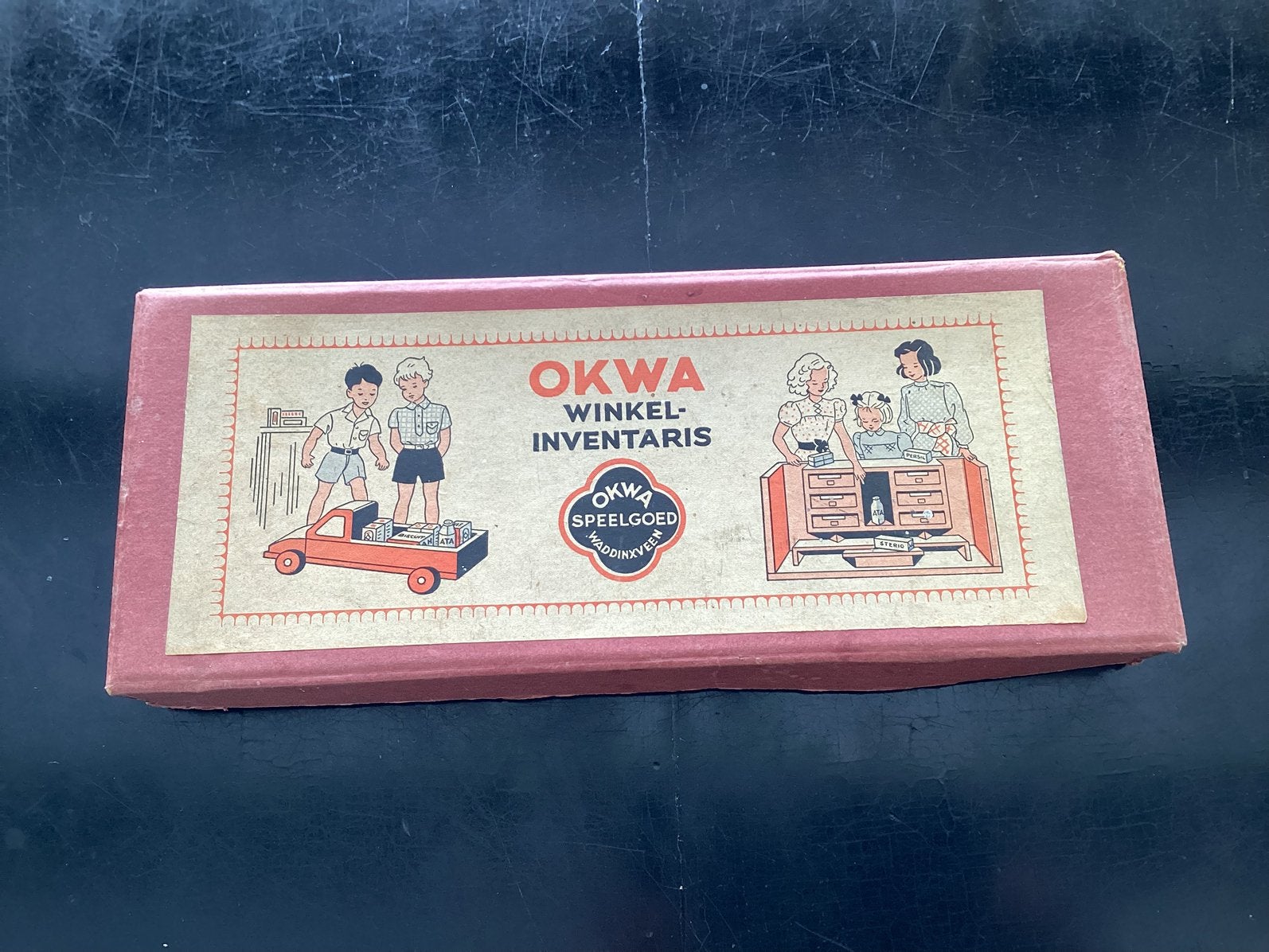 ***  Org., OKWA DOOS  met  INHOUD + WINKEL - tje  ***, Verzenden