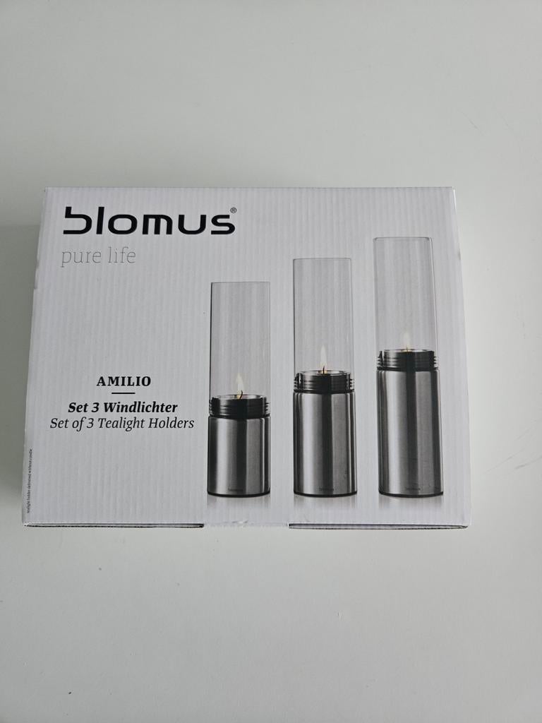 Blomus Amilio windlichten set van 3, Ophalen