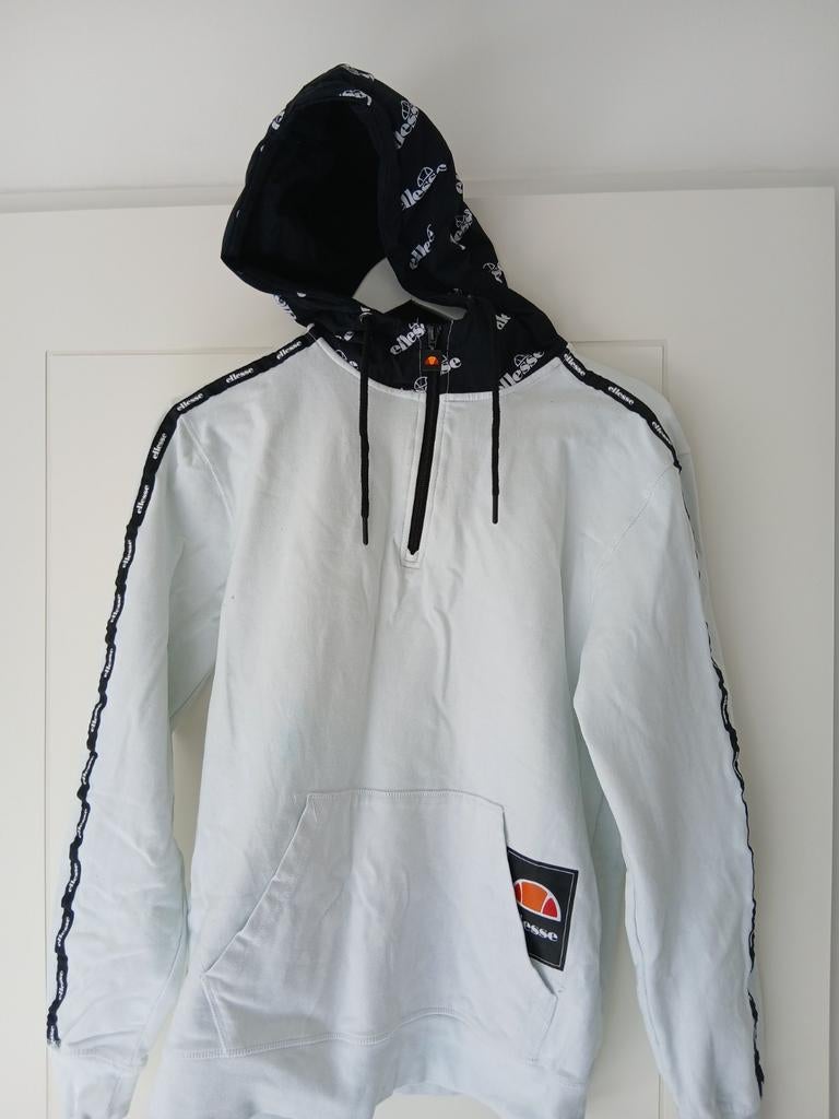 Ellesse hoodie maat S - Wit met zwart logo detail, Wit, Gedragen, Maat 46 (S) of kleiner, Ellesse