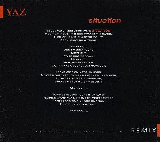 Yazoo - Situation (1982) 4tr.CDsingle Nw./Orig., Ophalen of Verzenden, Zo goed als nieuw, Pop