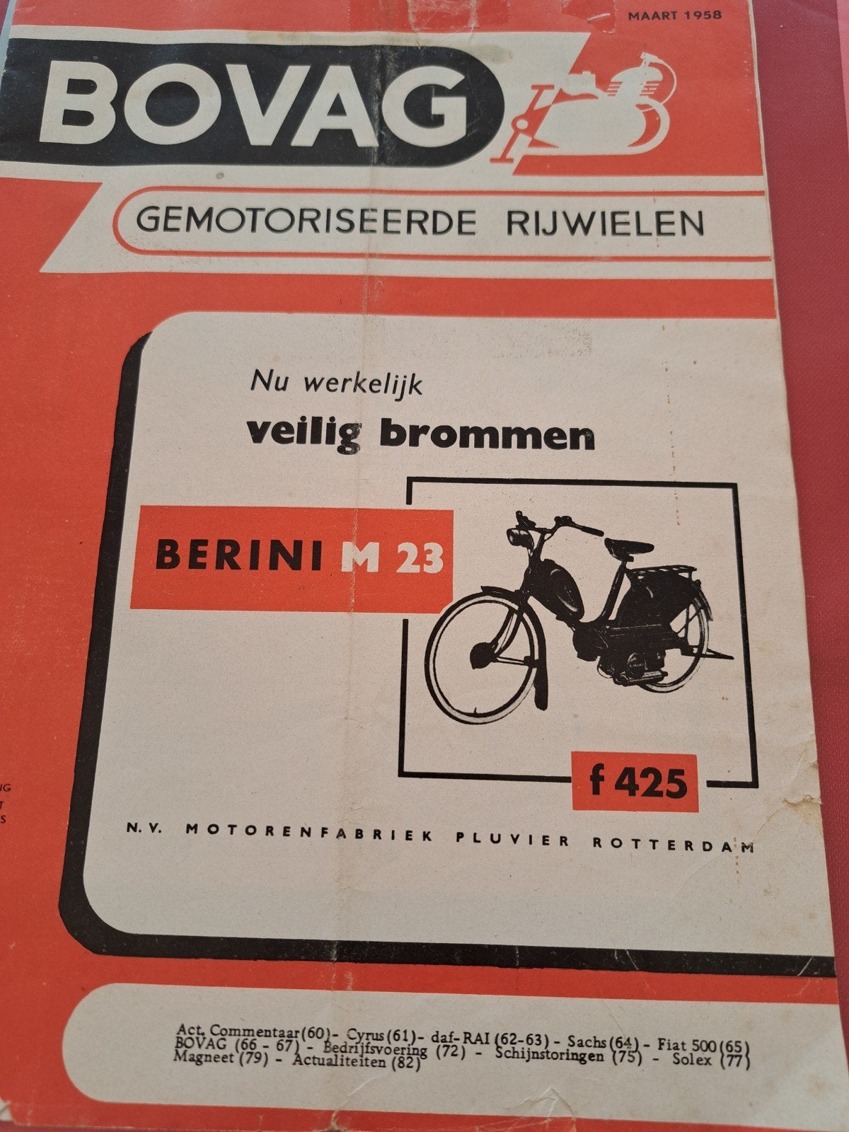 Gemotoriseerde Rijwielen 1958, Ophalen of Verzenden, Gebruikt