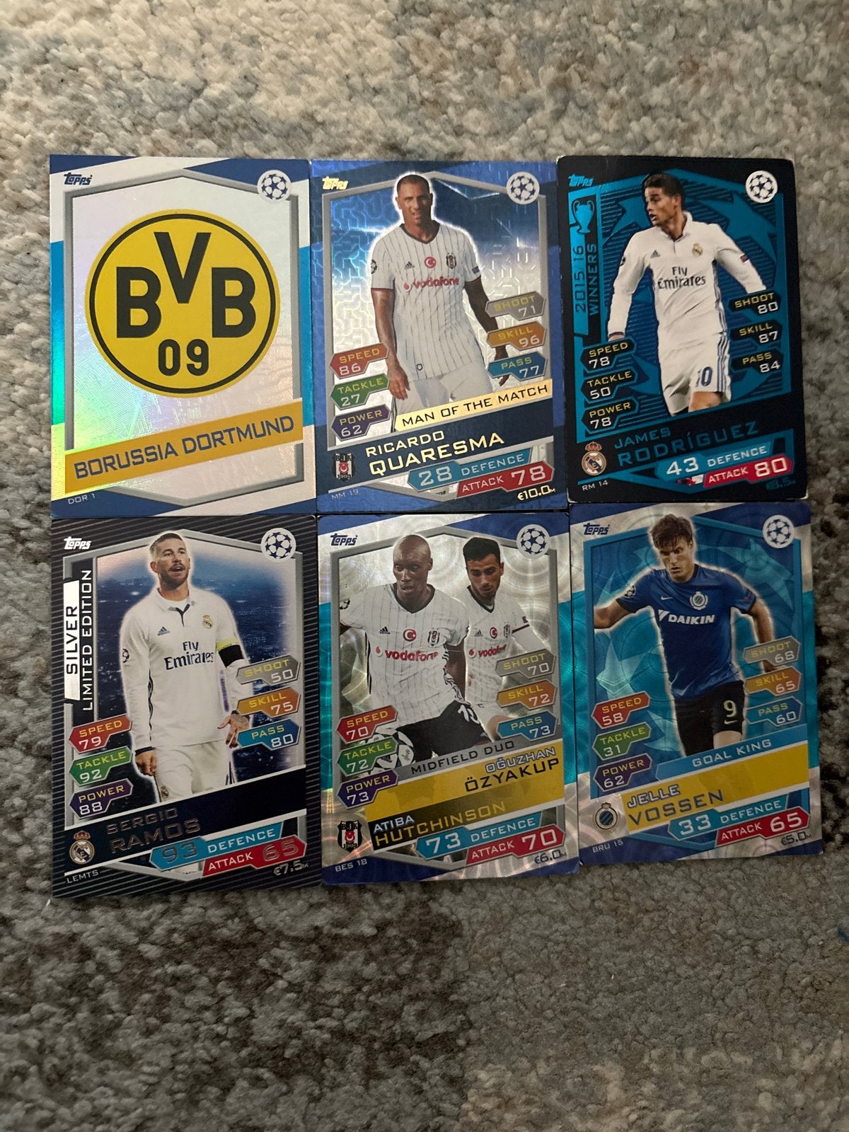 Match Attax Champions League Voetbal Kaarten - Diverse Clubs, Verzamelen, Ophalen, Gebruikt, Buitenlandse clubs, Spelerskaart