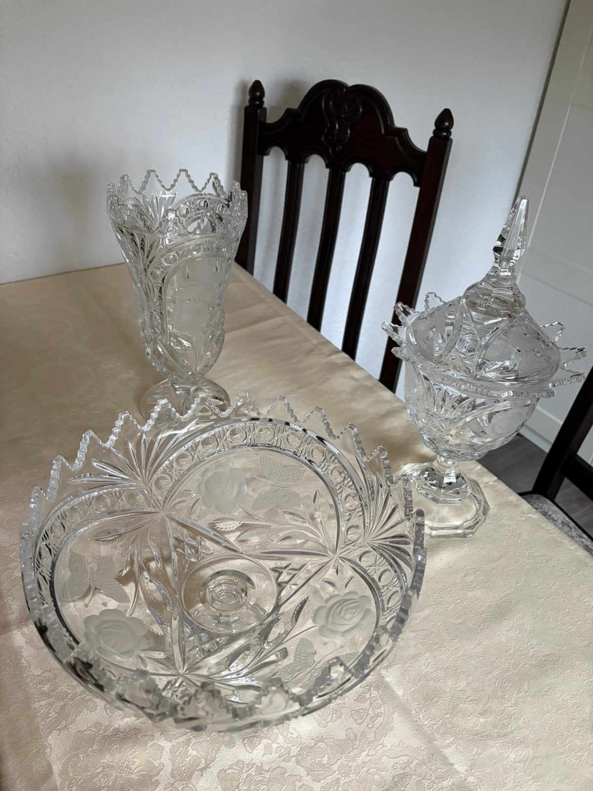 Bohemian kristallen set, Antiek en Kunst, Antiek | Glas en Kristal, Ophalen