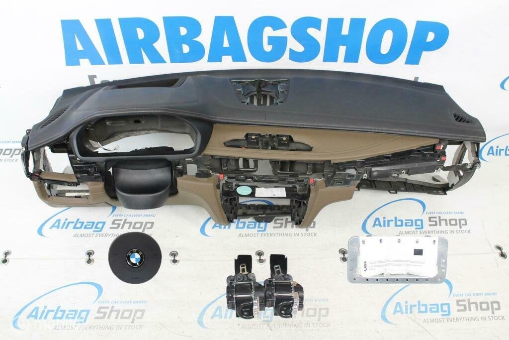 Airbag set Dashboard M zwart/bruin HUD stiksels BMW X5 F15, Gebruikt, Ophalen of Verzenden