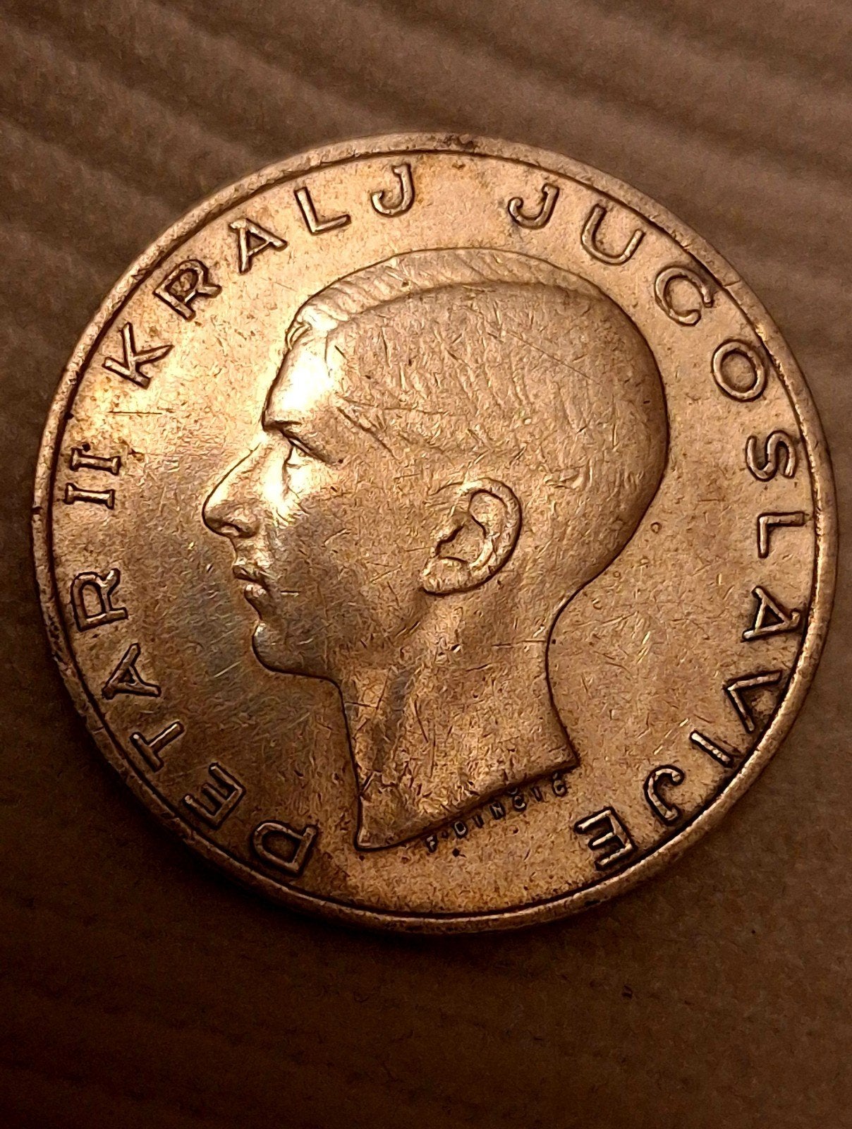 Joegoslavische 20 Dinara munt uit 1938 - Peter II, Verzenden, Joegoslavië, Zilver
