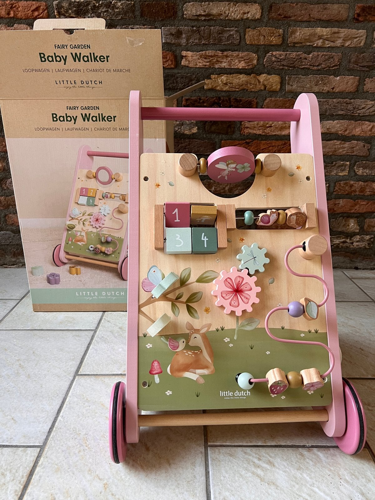 Nieuw! Little Dutch Houten Baby Walker Fairy Garden, Ophalen of Verzenden, Nieuw, Overige typen, Met wieltjes