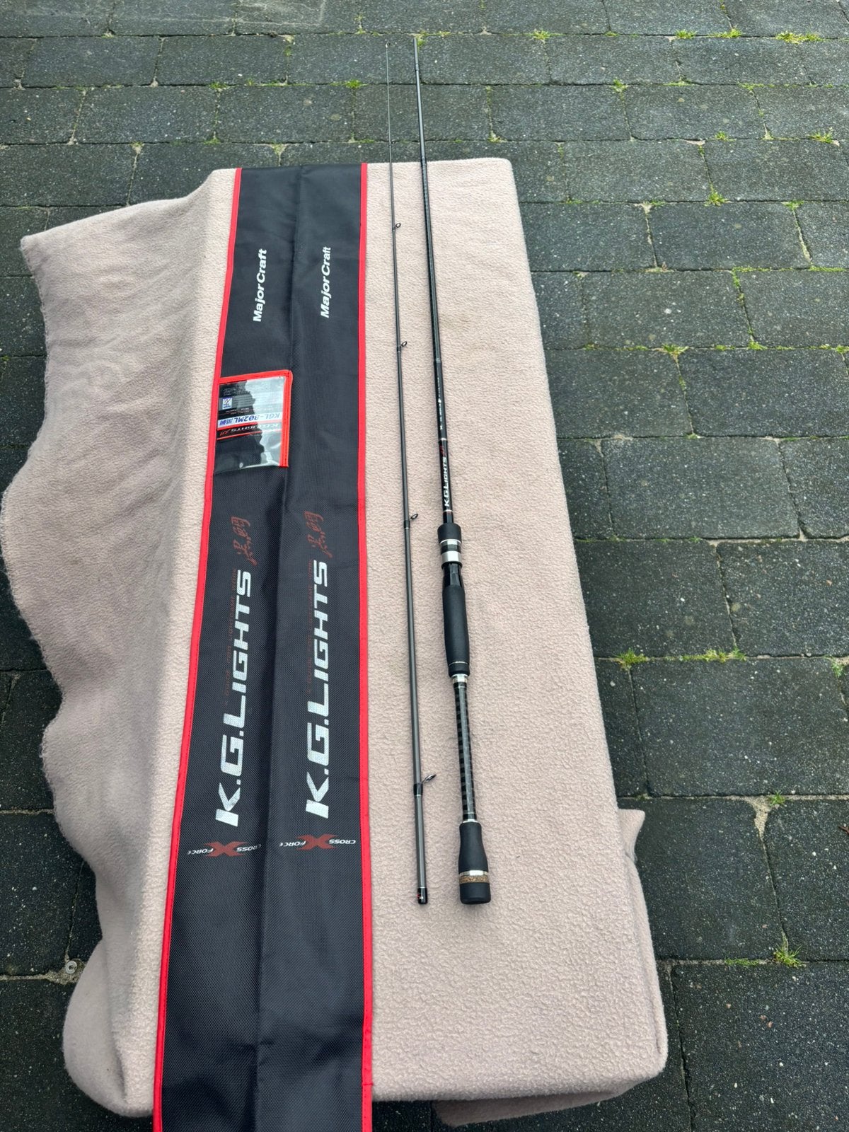 Major craft kg lights 802ml japan 8ft hengel / spinhengel, Watersport en Boten, Ophalen of Verzenden, Gebruikt, Werphengel