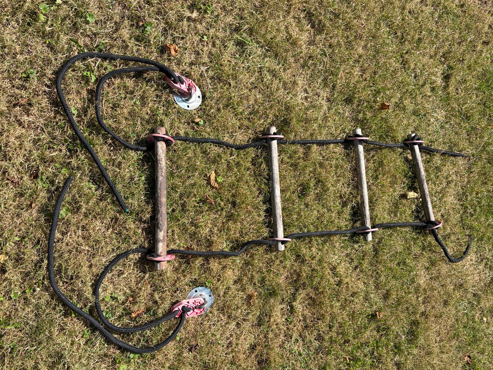 Klimtouw met sporten en bevestigingspunten, Ophalen of Verzenden, Gebruikt, Ladder, Minder dan 2 meter