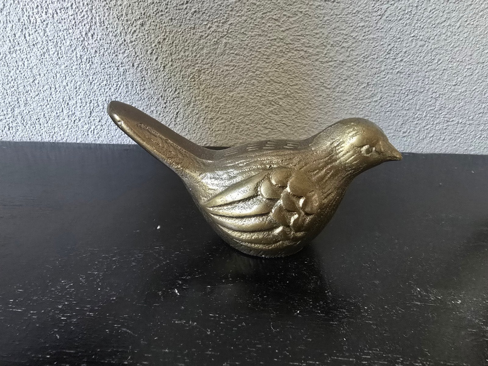 Decoratief bronzen vogeltje - Zo goed als nieuw, Overige stijlen, Ophalen of Verzenden, Zo goed als nieuw, Goud