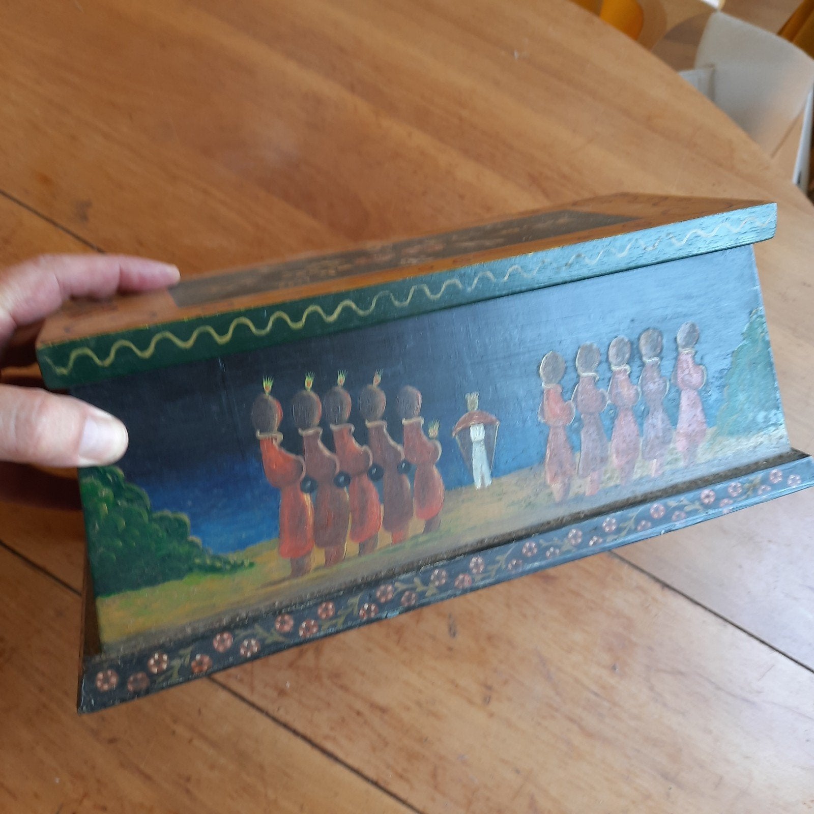 Volkskunst Naaidoos Hindelooper Schilderkunst met Schepen, Verzenden