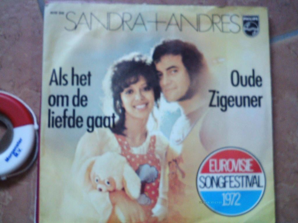 sandra + andres - als het om de liefde gaat 15a, 7 inch, Single, Ophalen of Verzenden, Nederlandstalig