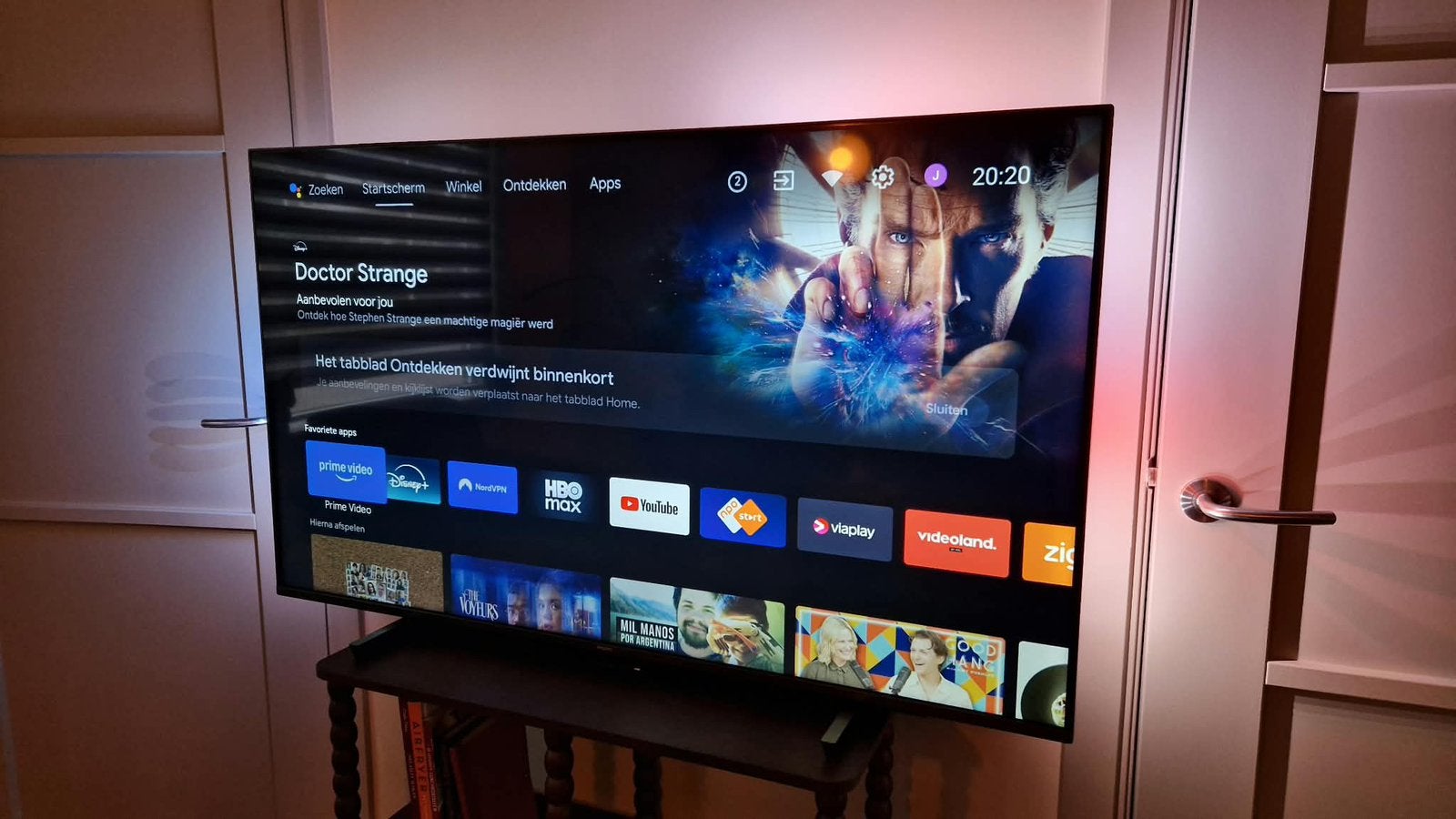 Philips ambilight tv 55 inch, Ophalen, Philips, 50 Hz, Zo goed als nieuw