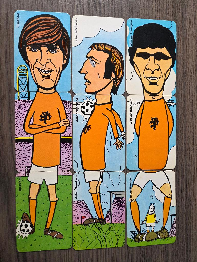 Trio spel voetbal World cup 1978 Argentinie WK 3x Nederland, Verzamelen, Ophalen of Verzenden, Zo goed als nieuw, Feyenoord, Poster, Plaatje of Sticker