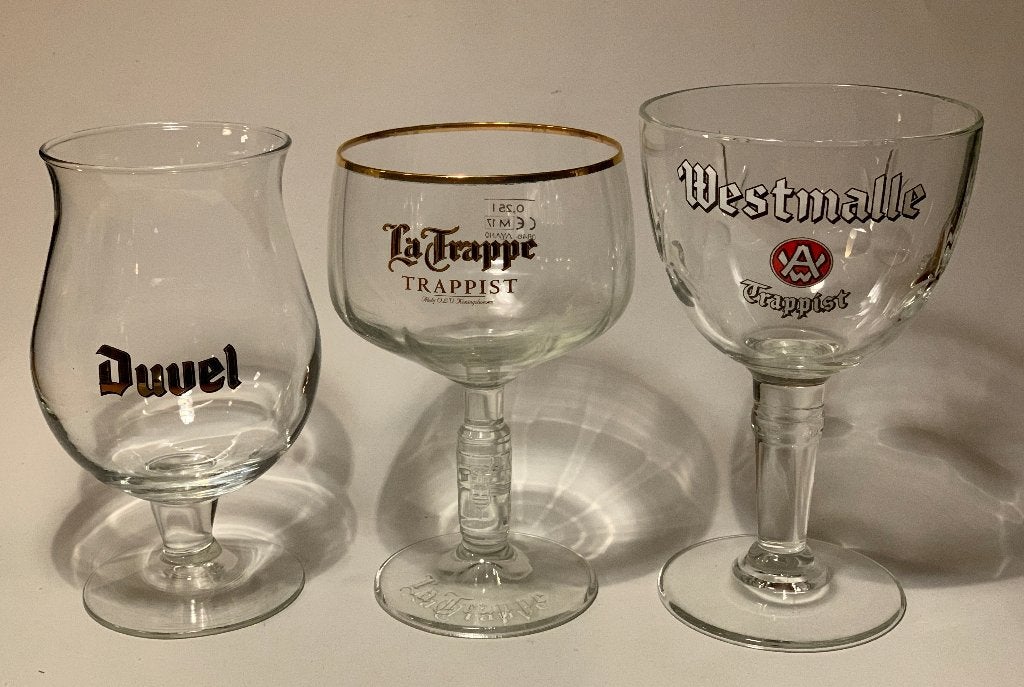 Bierglazen Duvel La Trappe Trappist bierglas glas, Ophalen of Verzenden, Zo goed als nieuw, Glas of Glazen, Duvel