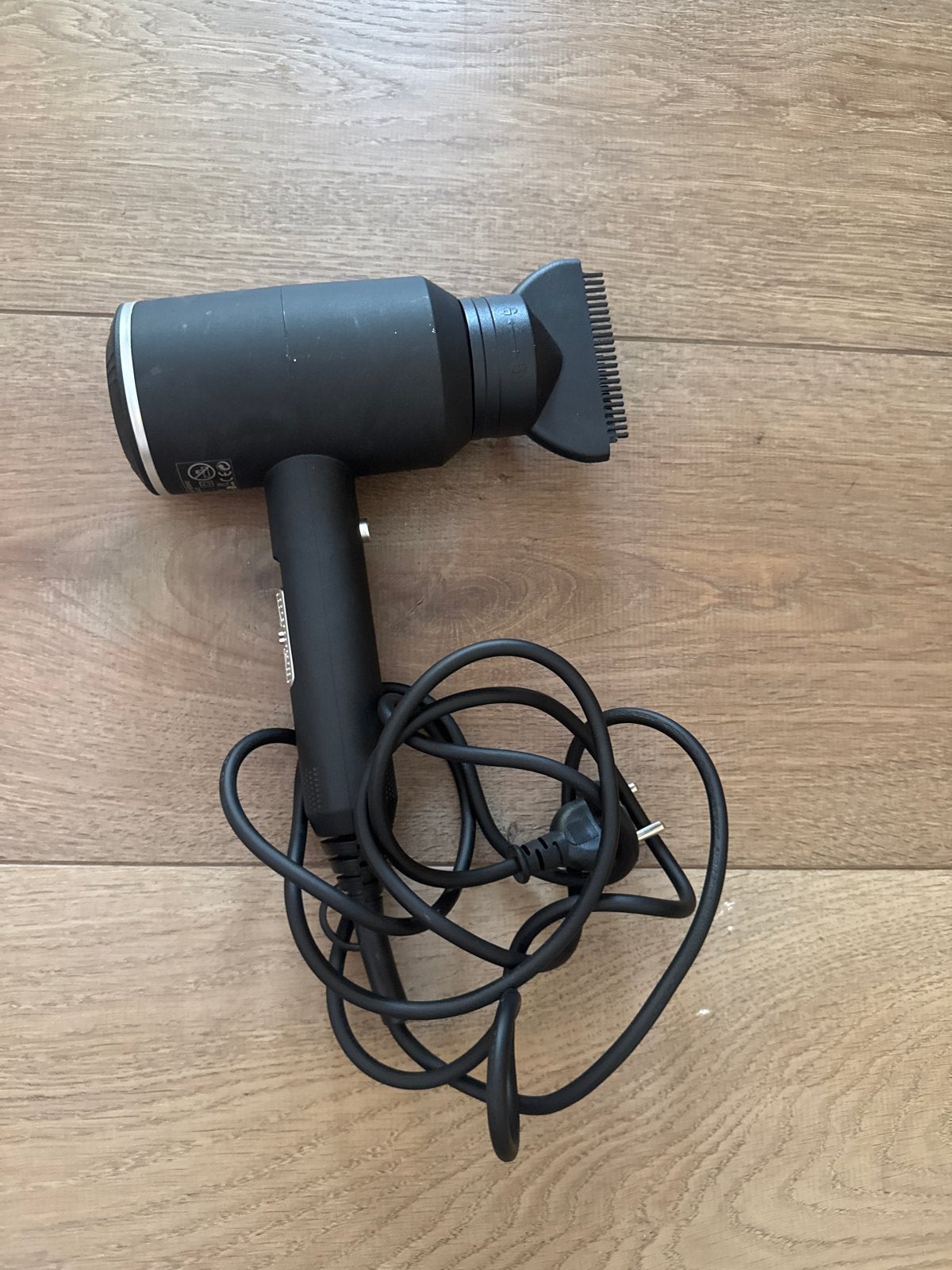 Compacte Föhn met Opzetstuk - Zwart, Ophalen of Verzenden, Gebruikt, Haarverzorging