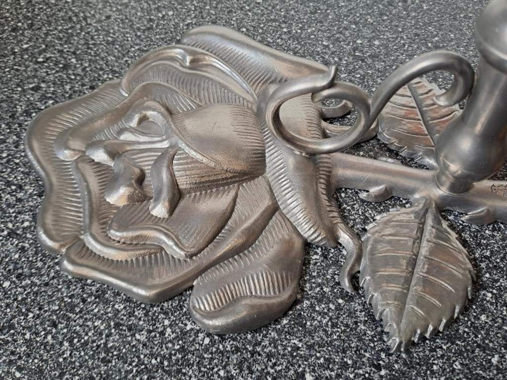 Vintage wandlamp tin roos gemarkeerd., Antiek en Kunst, Ophalen of Verzenden