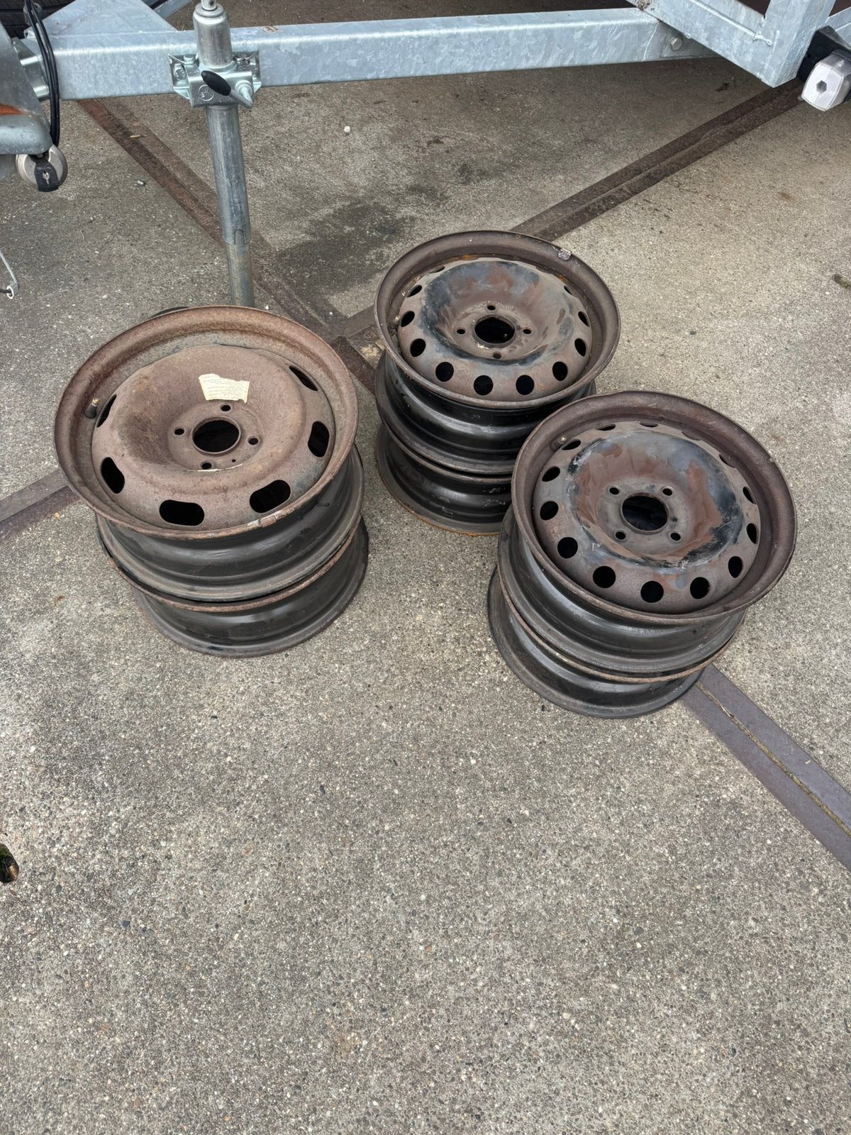 4x108 peugeot stalen velgen 15 en 14 inch, Ophalen, Gebruikt, Peugeot