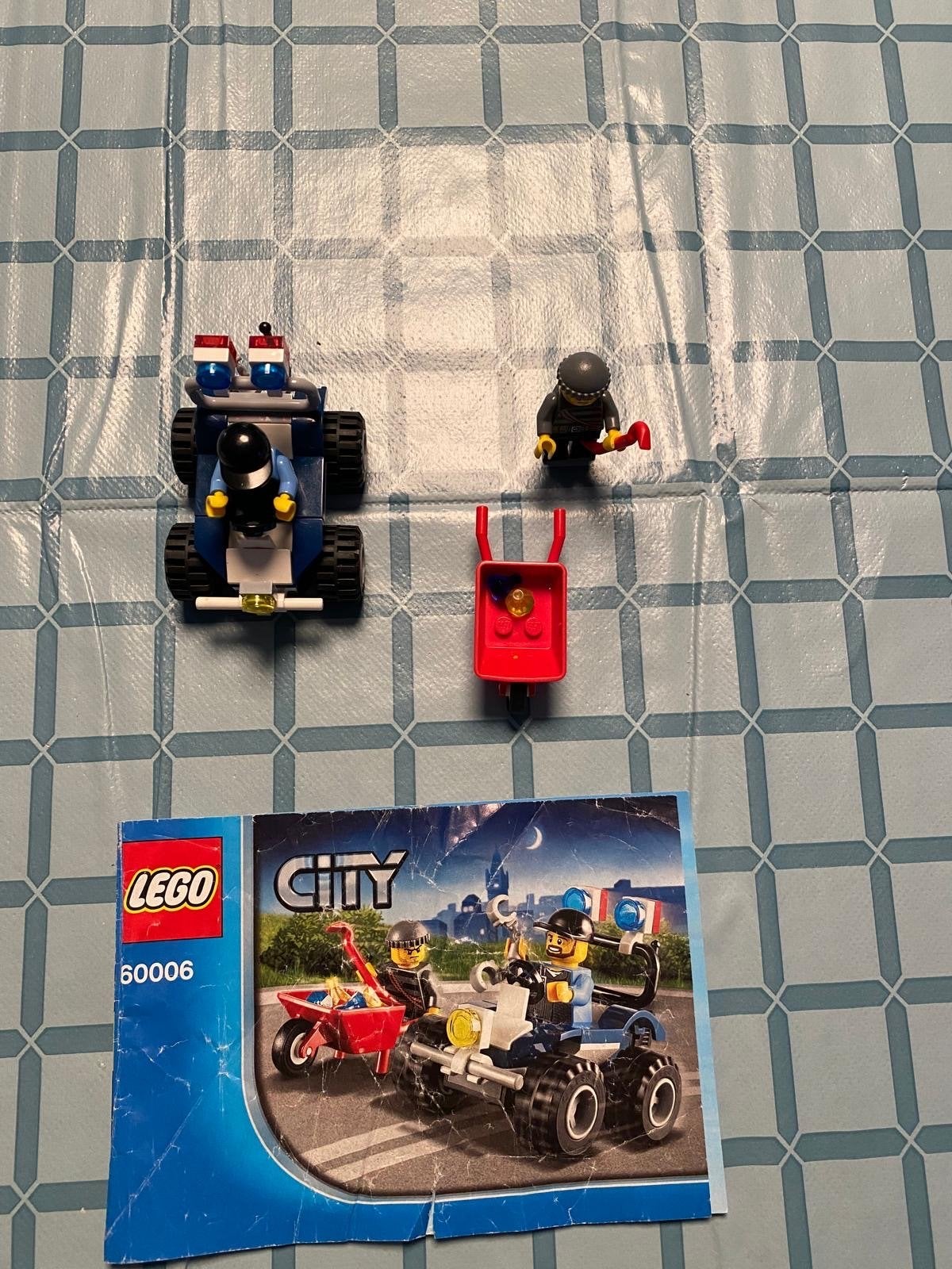 Lego City 60006 Politie Quad met boef en agent, Ophalen, Lego, Compleet, Complete set