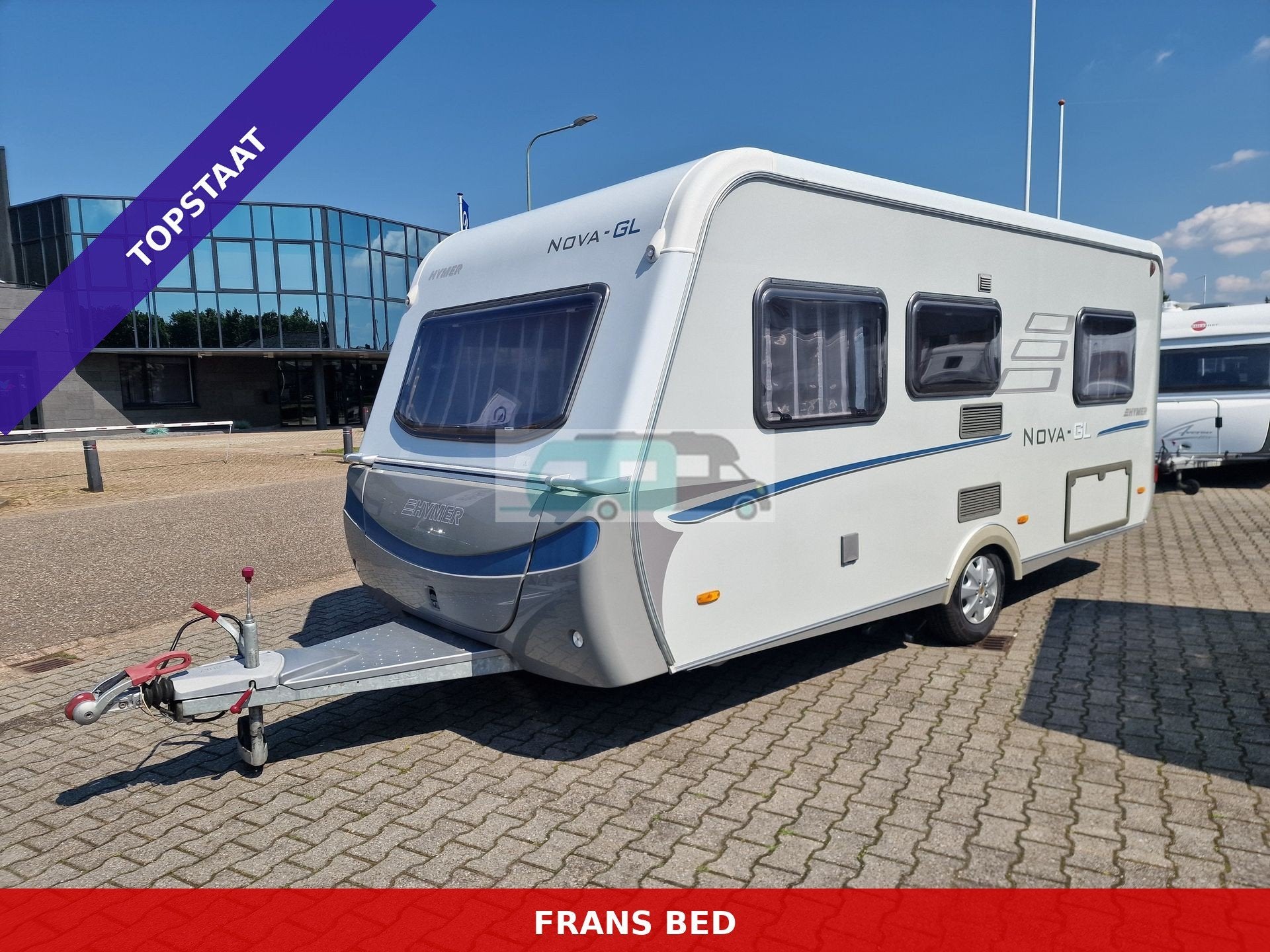 Eriba nova 465 GL/SL 2010 topstaat (bj 2010), Caravans en Kamperen, Bedrijf, Schokbreker, 6 tot 7 meter, Eriba
