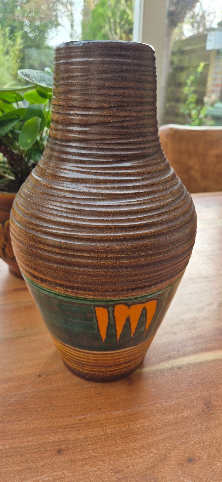 West Germany Vaas - Vintage Keramiek - 32 cm, Ophalen of Verzenden