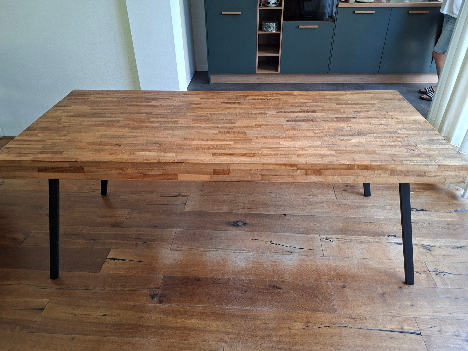 Eettafel teak, Huis en Inrichting, Ophalen, Rechthoekig, 150 tot 200 cm, 50 tot 100 cm