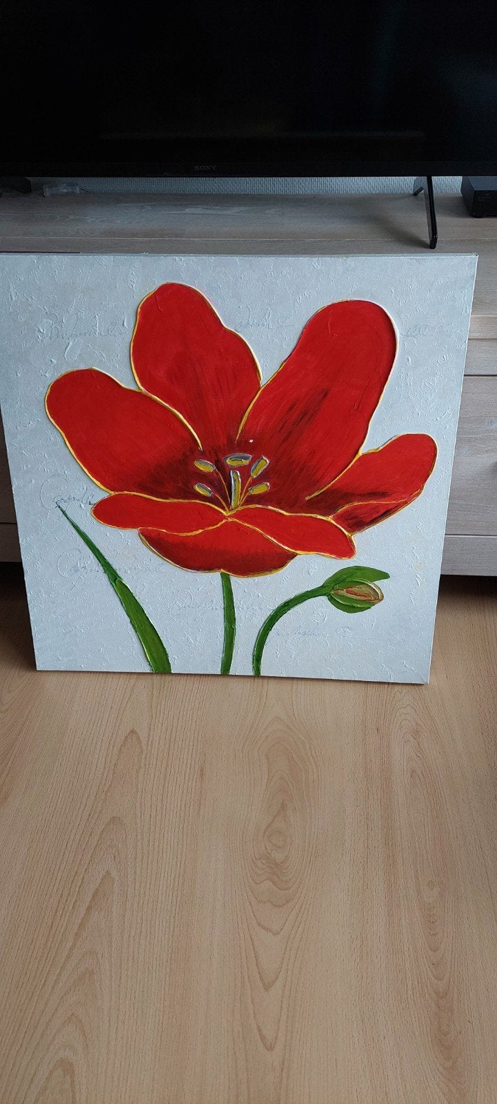 Klaproos schilderij B x H 58 x58, Ophalen