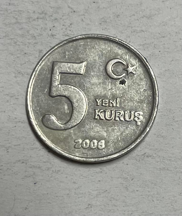 5 kurus Turkije 2006, Ophalen of Verzenden, Overige landen